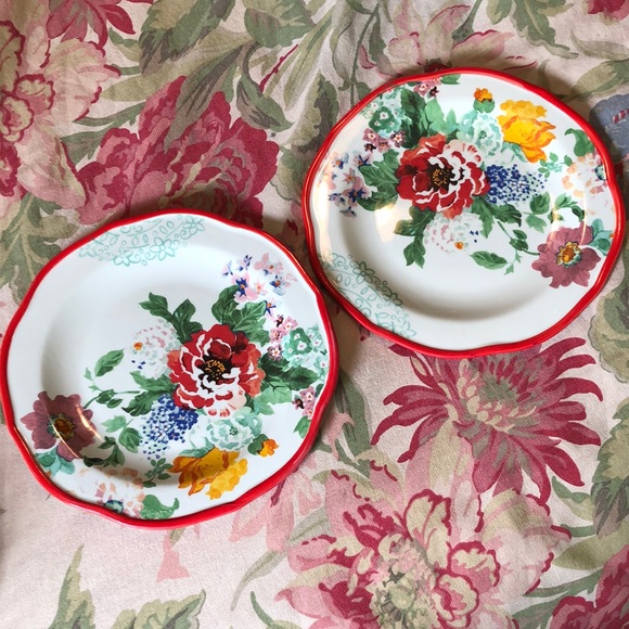THE PIONEER WOMAN Set-of-2 “Country Garden” Stoneware Salad Dessert Plate 8.5-9” - Picture 5 of 17